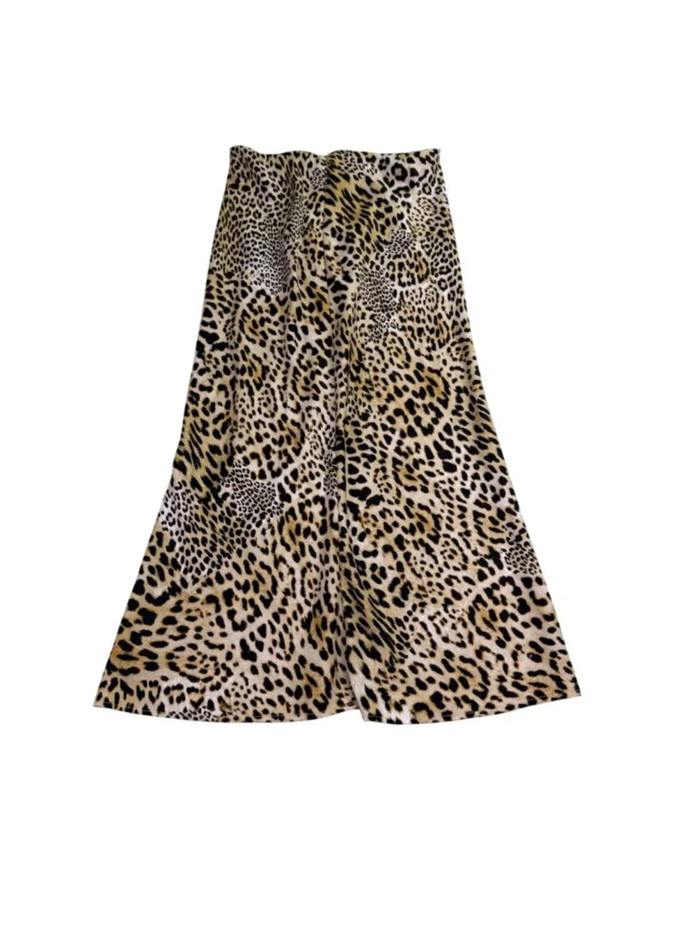 Zara Womens Animal Print Maxi Skirt Leopard Pattern Neutral Colors Sz XS